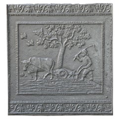 German Victorian 'Rural Scene' Fireback, 19th Century