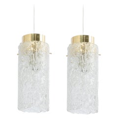Vintage 1 of 2 Petite Murano Pendant Lights by Hillebrand, 1960s