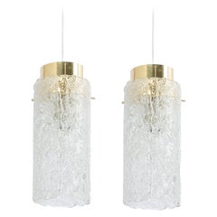 1 of 2 Petite Murano Pendant Lights by Hillebrand, 1960s