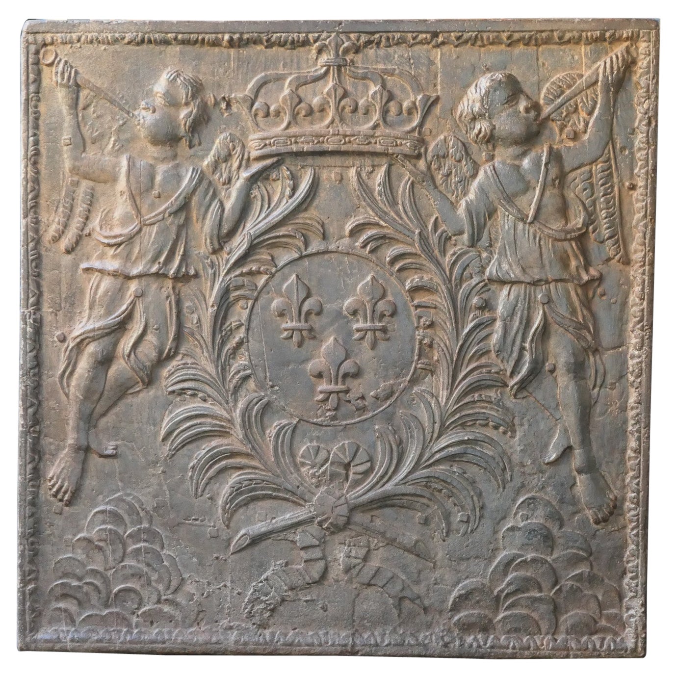 18th Century French Louis XV 'Arms of France' Fireback