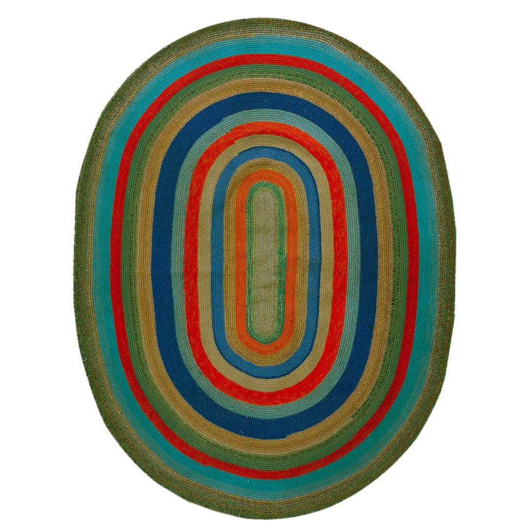 Amerikanischer geflochtener Teppich des frühen 20. Jahrhunderts ( 6'7" x 8'9" - 200 x 268") im Angebot