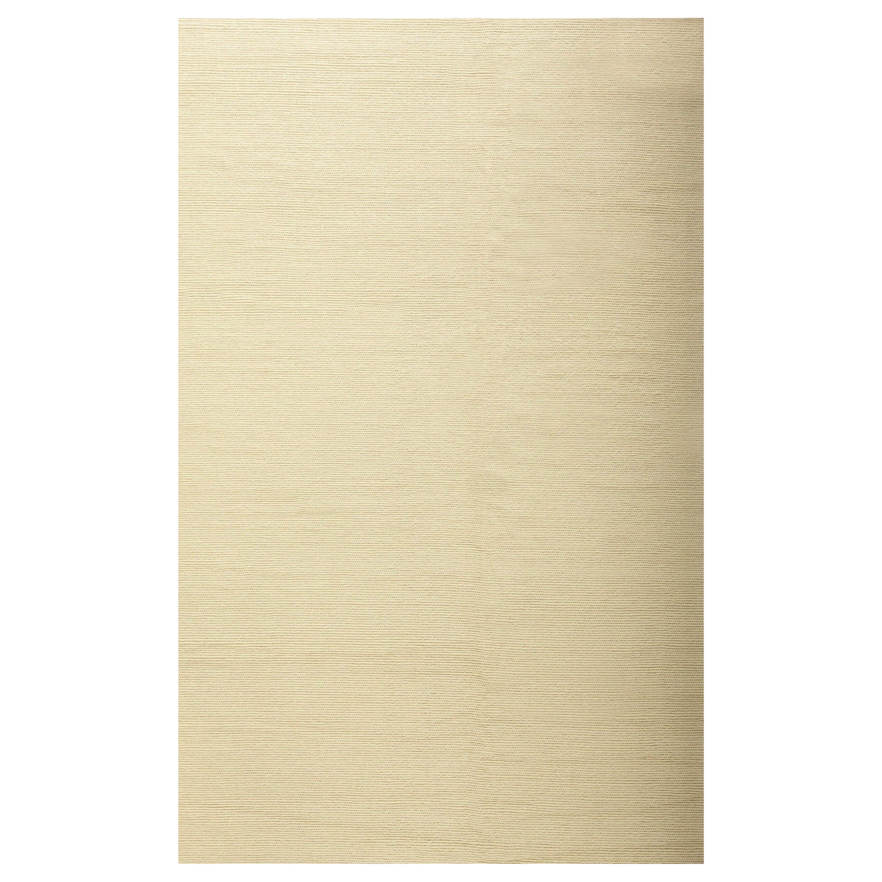 Modern Solid Beige Handmade Rug by Doris Leslie Blau