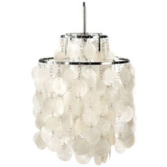 Verner Panton 'Fun 2DM' Pendant Lamp in Sea Shells and Chrome for Verpan