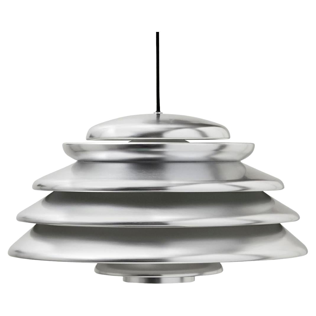 Lampe suspendueiveive Verner Panton en aluminium poli pour Verpan