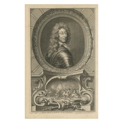 Antique Portrait of Friedrich Herman, 1st Duke of Schomberg