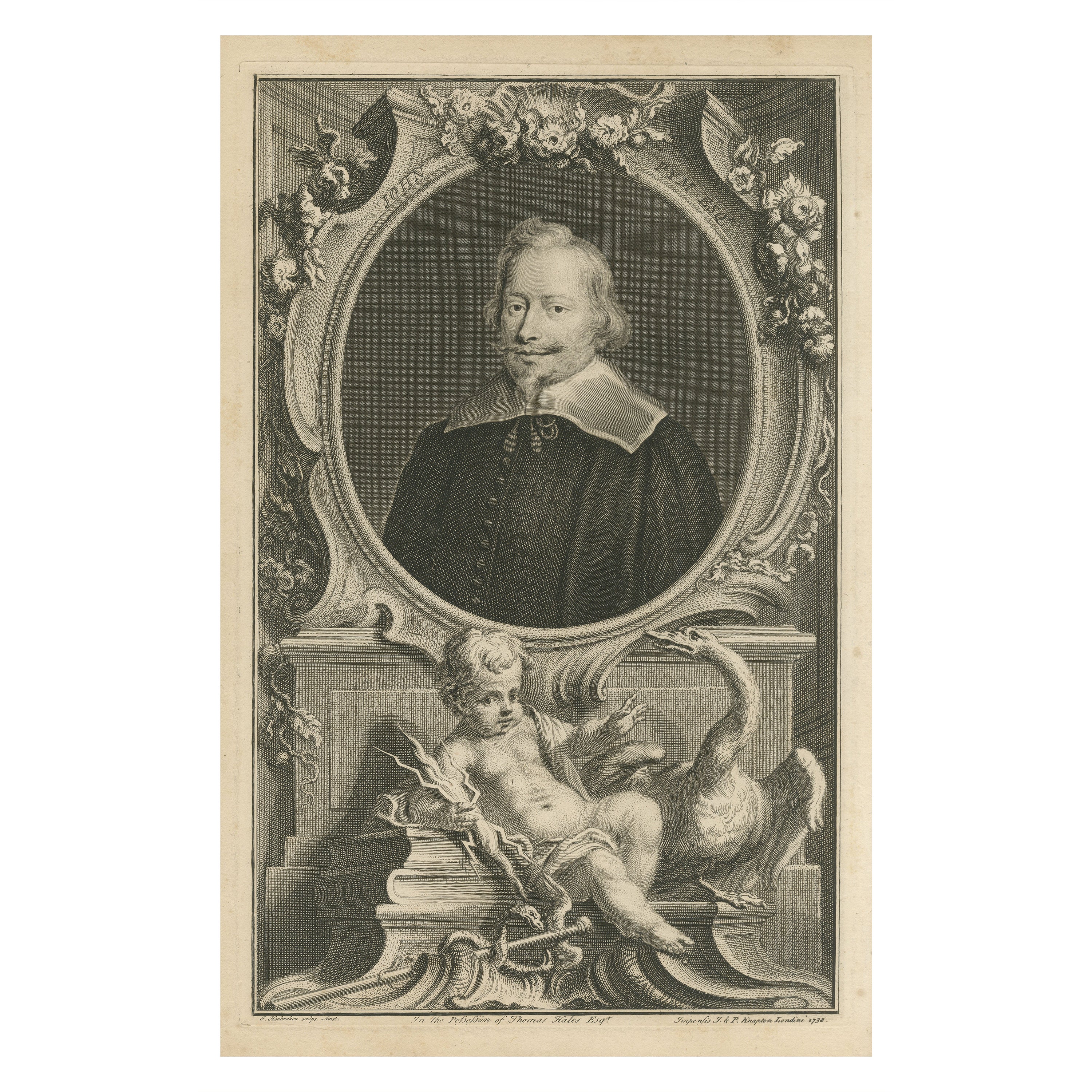 Antique Portrait of John Pym, English Politician For Sale