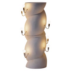 Contemporary Hand-built Rope Column Light (2 parts)