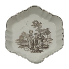 Teapot Stand, "Milkmaids" Pattern, Worcester, circa 1760