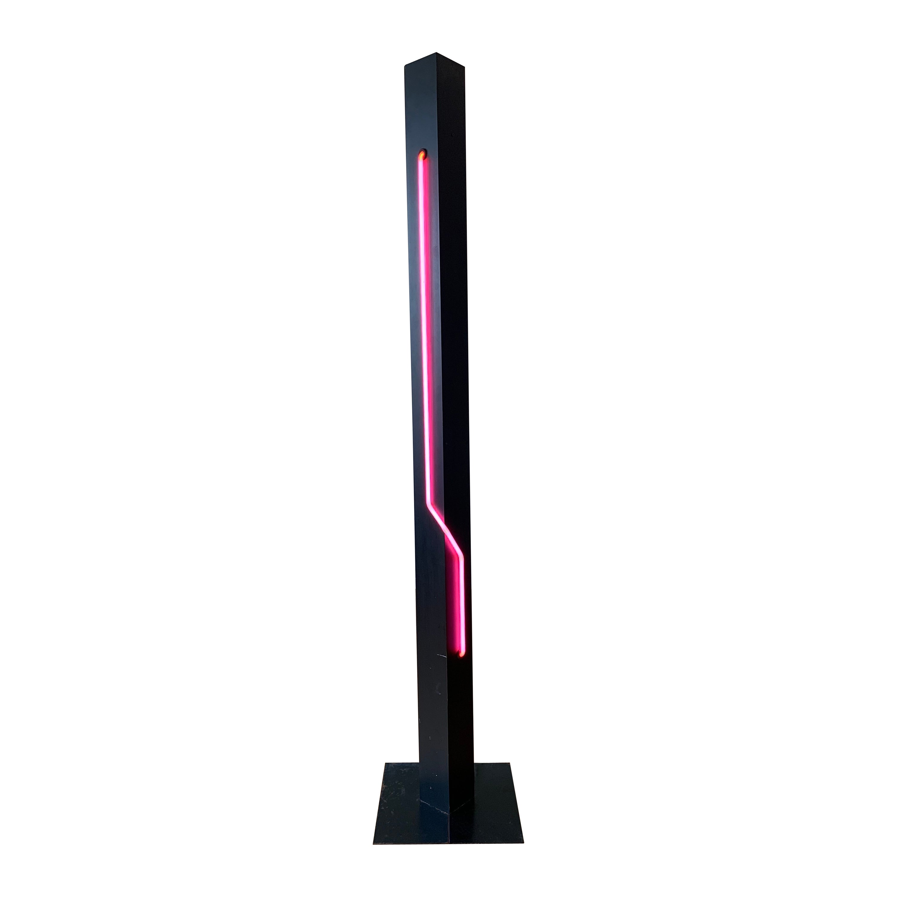Sculptural Neon Torchiere Floor Lamp by Let There Be Neon for George Kovacs For Sale