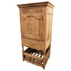 19th Century French Chestnut Garde Manger or Food Cabinet from Normandy