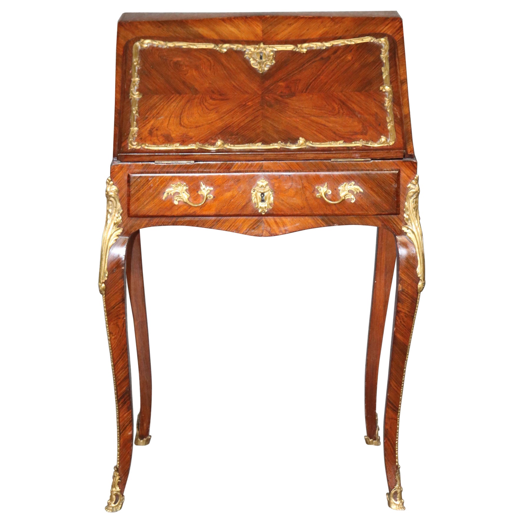 Fine Quality Francois Linke Style Bronze Mounted Petite Ladies Desk, 1870s