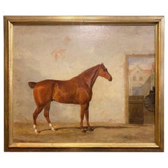 Early 19th Century Original Oil Painting on Canvas Signed Martin T Ward