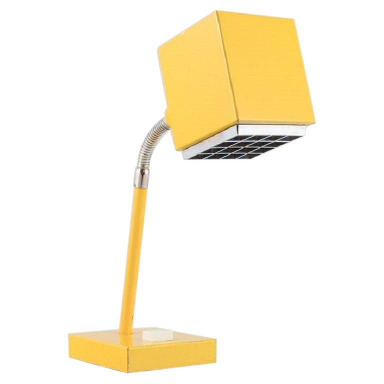 Hans-Agne Jakobsson "the Cube" for Elidus, Metal Desk Lamp, 1970s For Sale