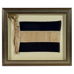 Vintage Nautical Signal Flag in Frame