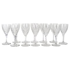 Used Tall Saint Louis Crystal Tableware Wine Service / 12 People