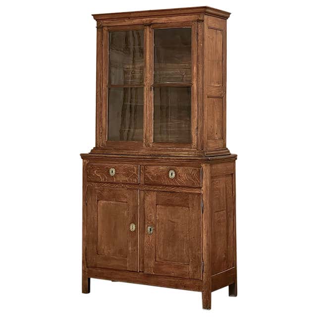 Rustic Country Low Bookcase For Sale at 1stDibs | low bookcase with ...
