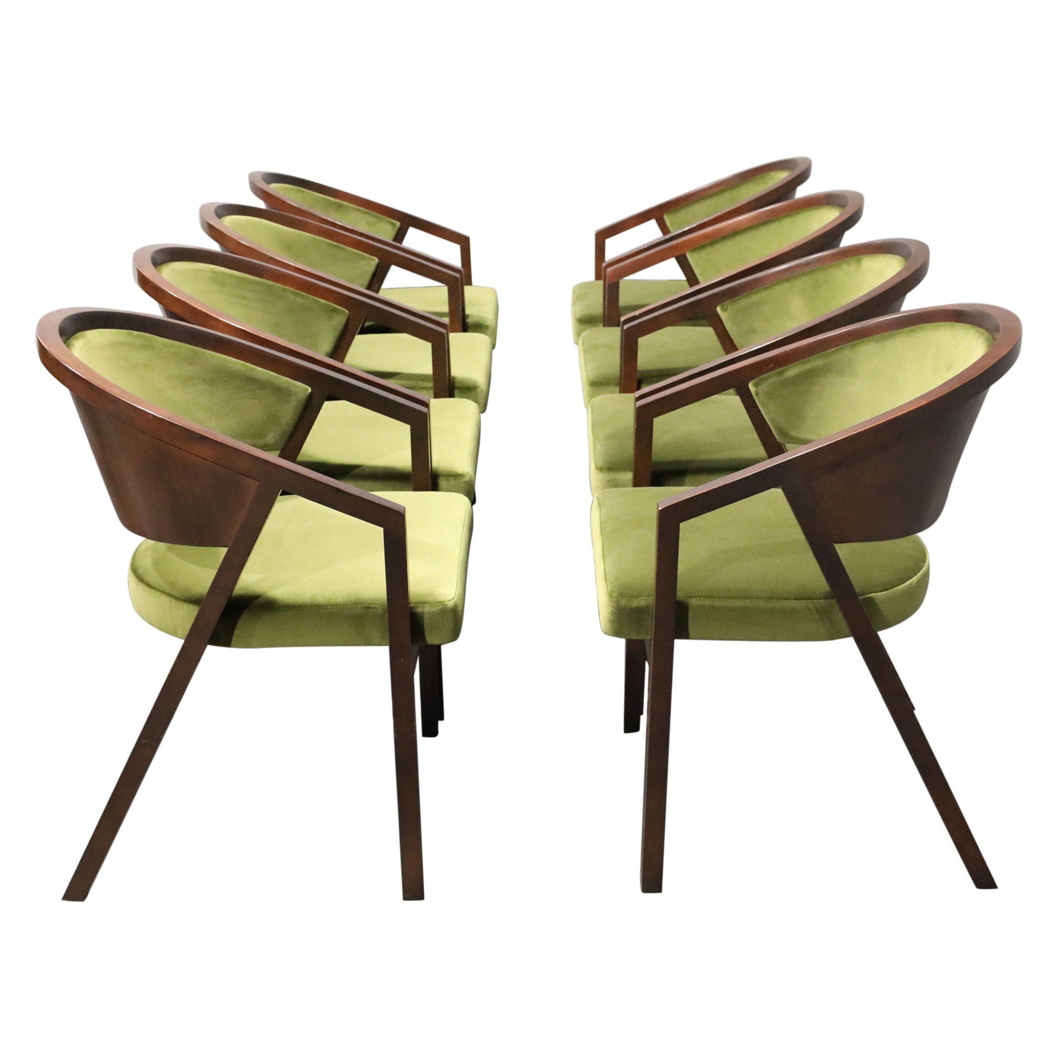 Peter Shelton and Lee Mindel Set of Eight 'Shelton Mindel" Dining Chairs  For Sale