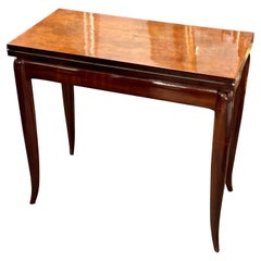 Tavolo da gioco francese in mogano Art Deco