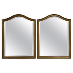 Pair of Mid-Century Modern Italian Gold Gilt Mirrors