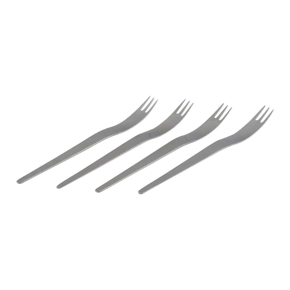 Arne Jacobsen para Georg Jensen, Cubiertos modernistas AJ, Cuatro tenedores largos para ensalada en venta