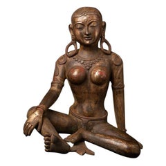 Old Bronze Nepali Parvati Statue from Nepal