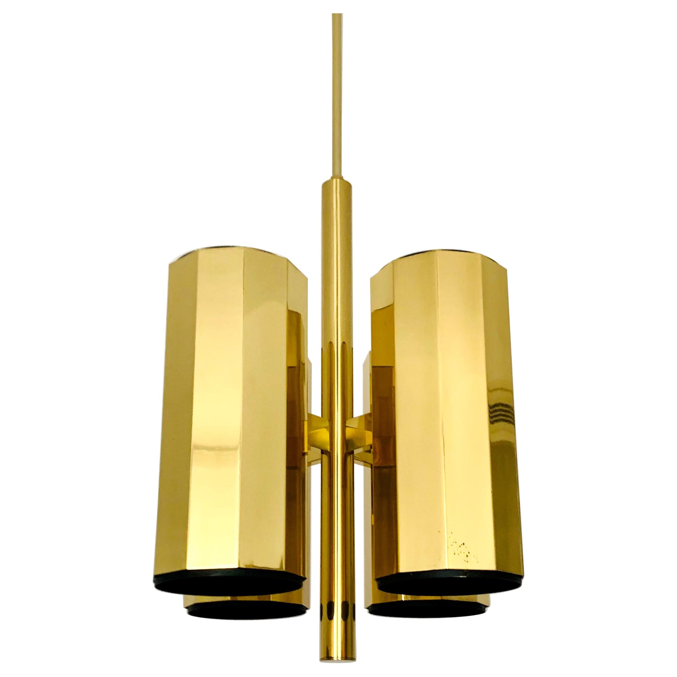 Brass Ring Chandelier For Sale at 1stDibs