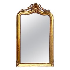 Louis XV Style Gilt Overmantel Mirror, 19th Century
