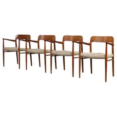Set of 4 Model 56 Dining Chairs in Oak by Niels Otto Møller, 1960s