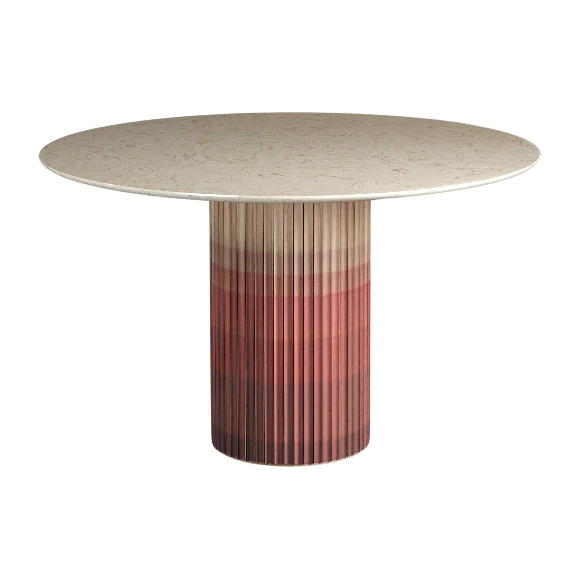 Pilar Round Dining Table by Indo Made For Sale