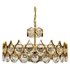 Large Crystal Glass Chandelier by Palwa