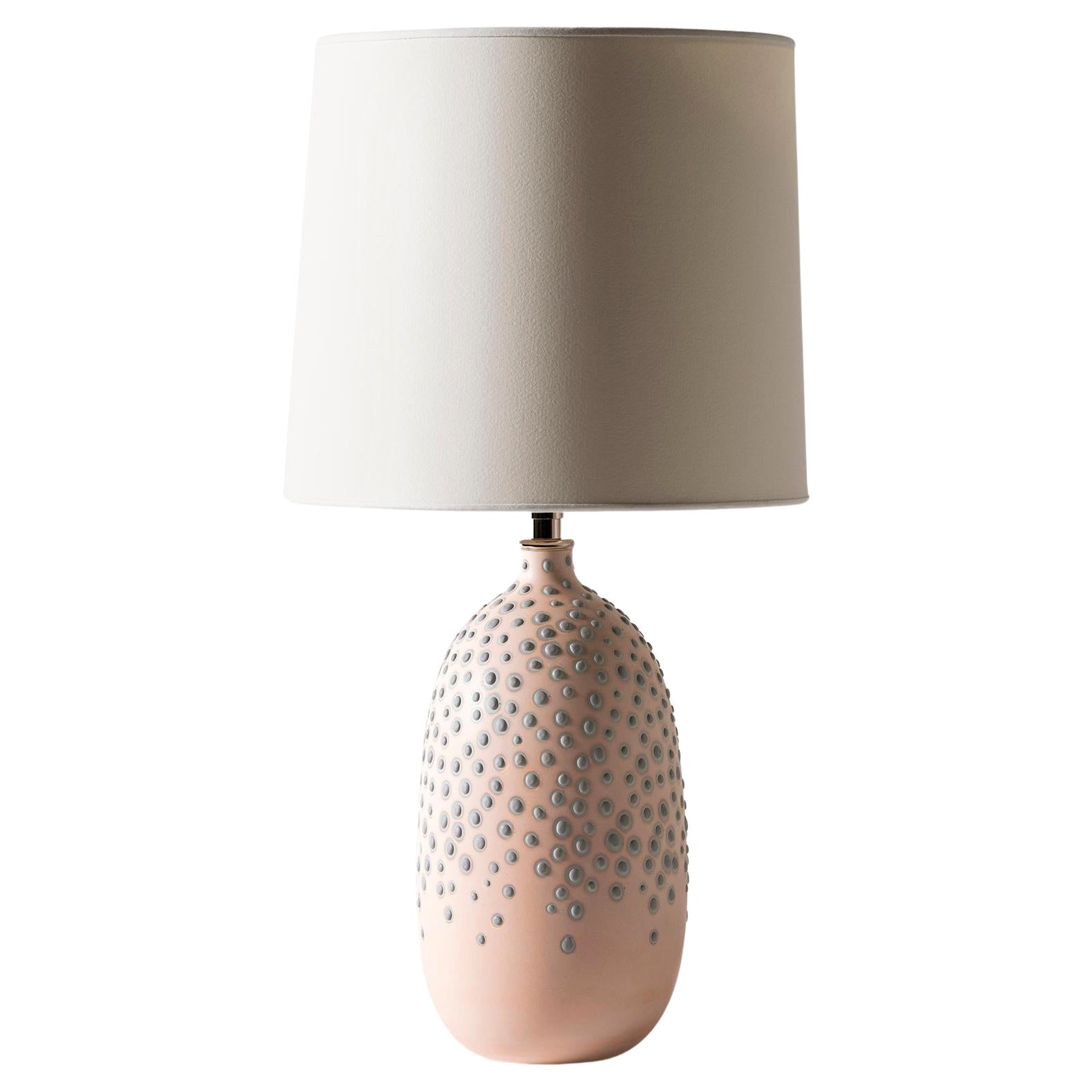 Huxley Lamp in Peach by Elyse Graham For Sale