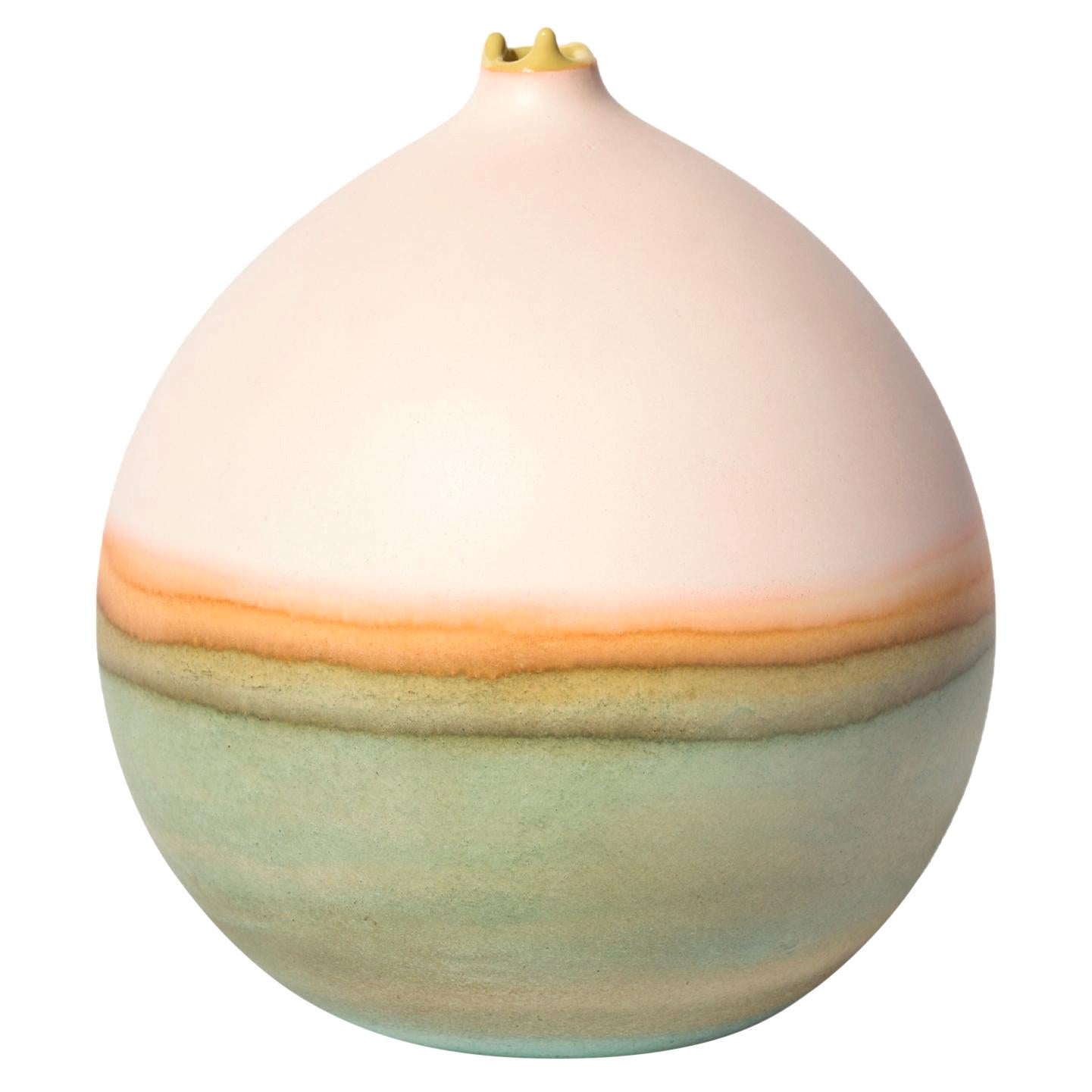 Peach Patina Pluto Vase by Elyse Graham For Sale