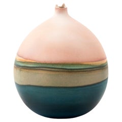 Peach and Prussian Pluto Vase by Elyse Graham