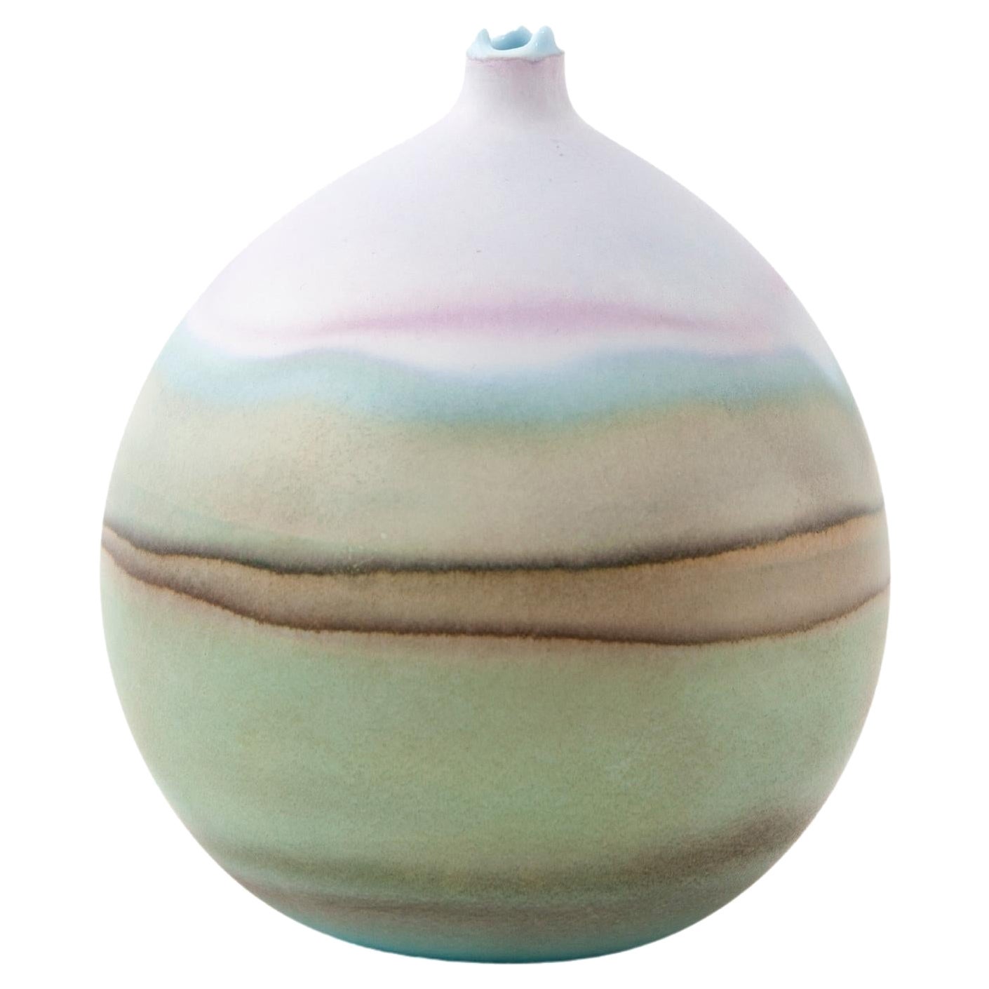 Vase Pluto lilas et sauge d'Elyse Graham