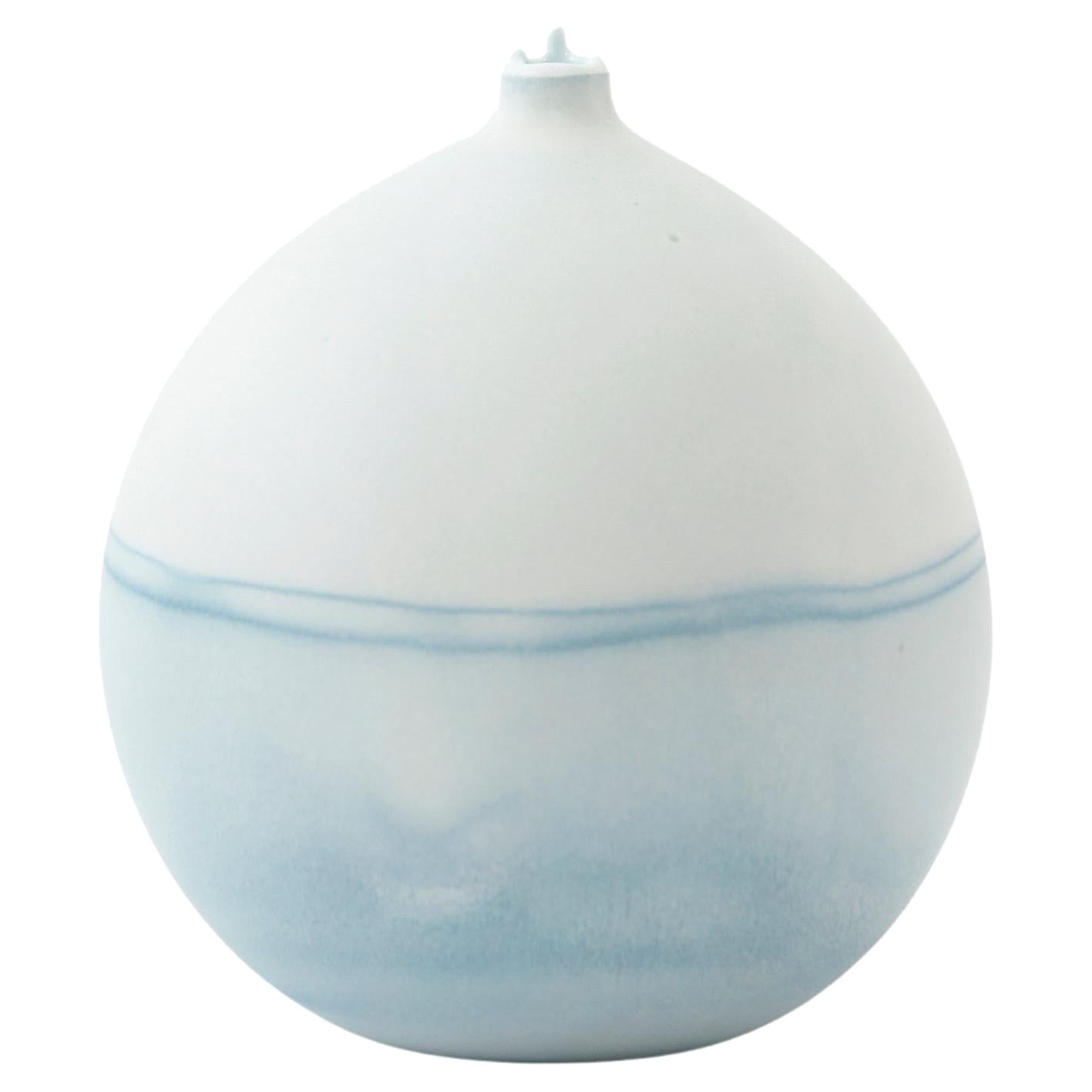 Ice Blue Pluto Vase by Elyse Graham For Sale