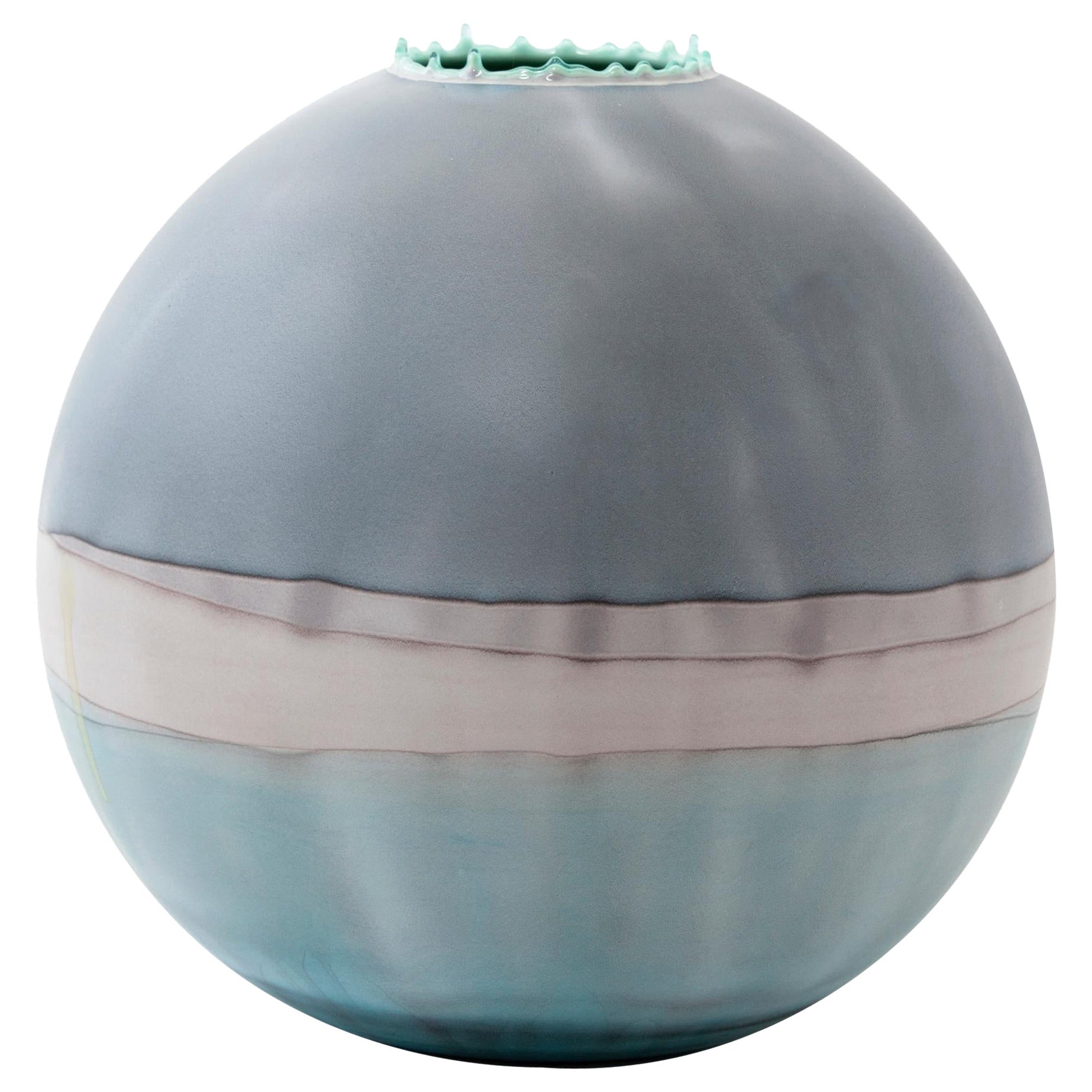 Slate Blue Jupiter Vase by Elyse Graham For Sale