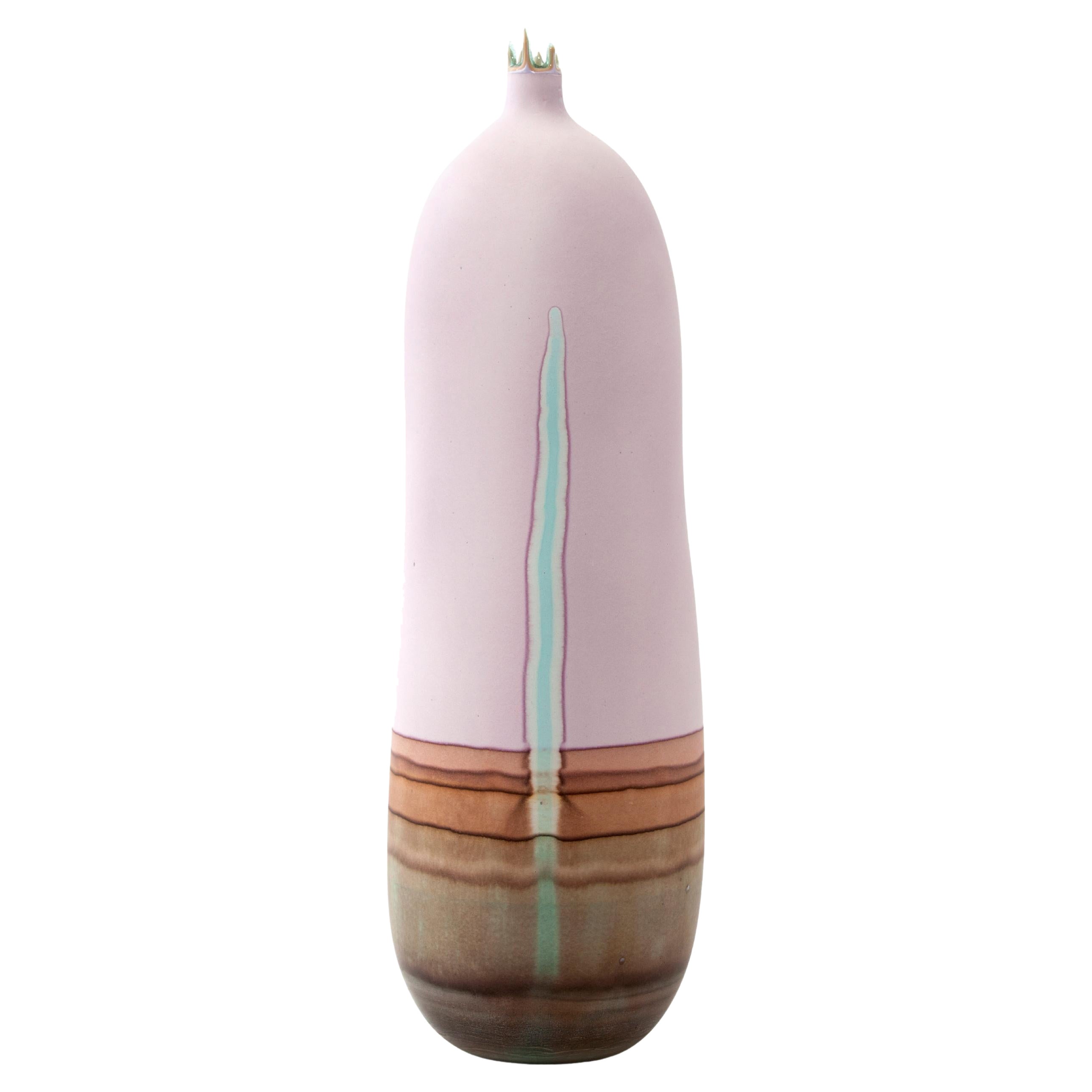 Lilac and Rust Venus Vase by Elyse Graham For Sale