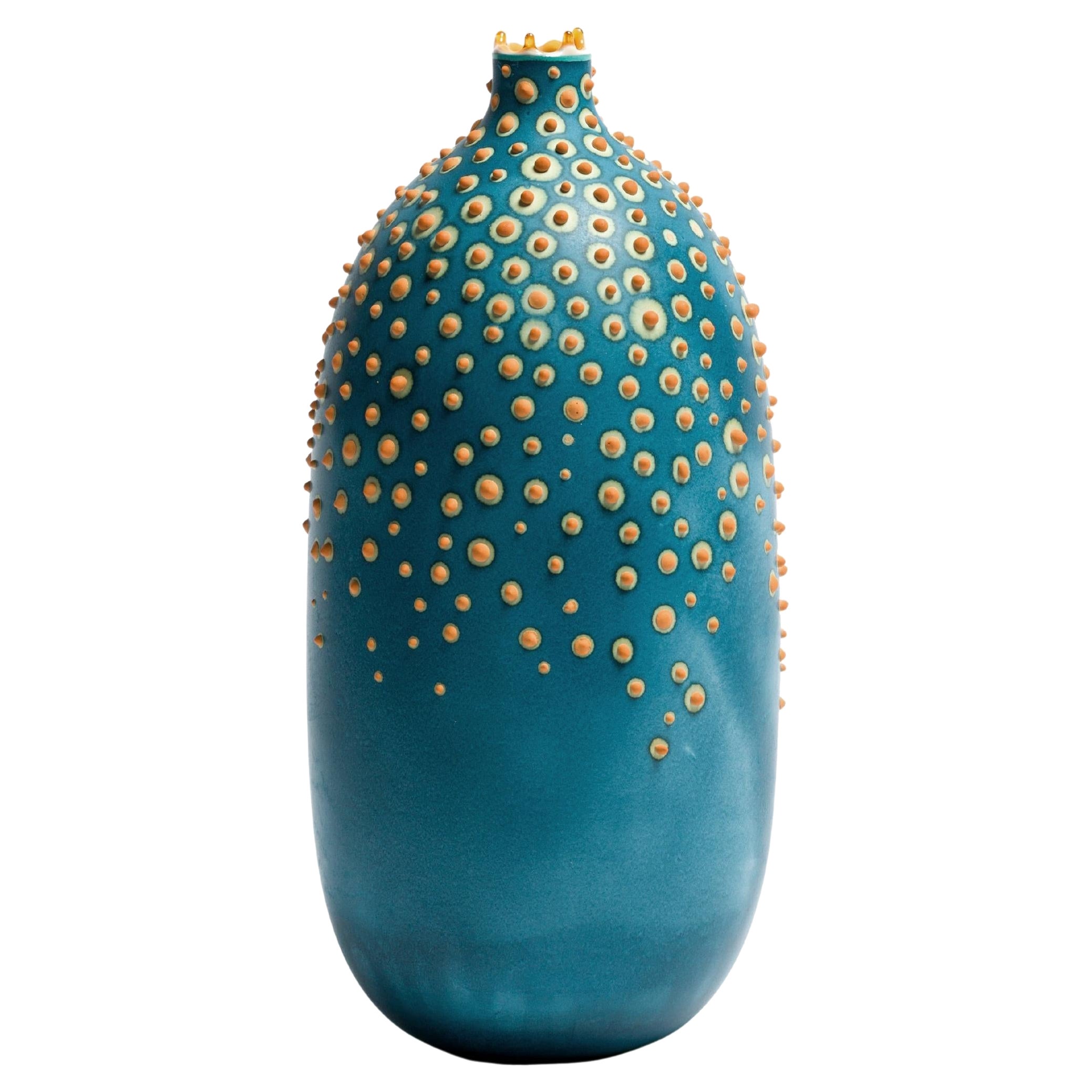 Prussian Huxley Vase by Elyse Graham For Sale