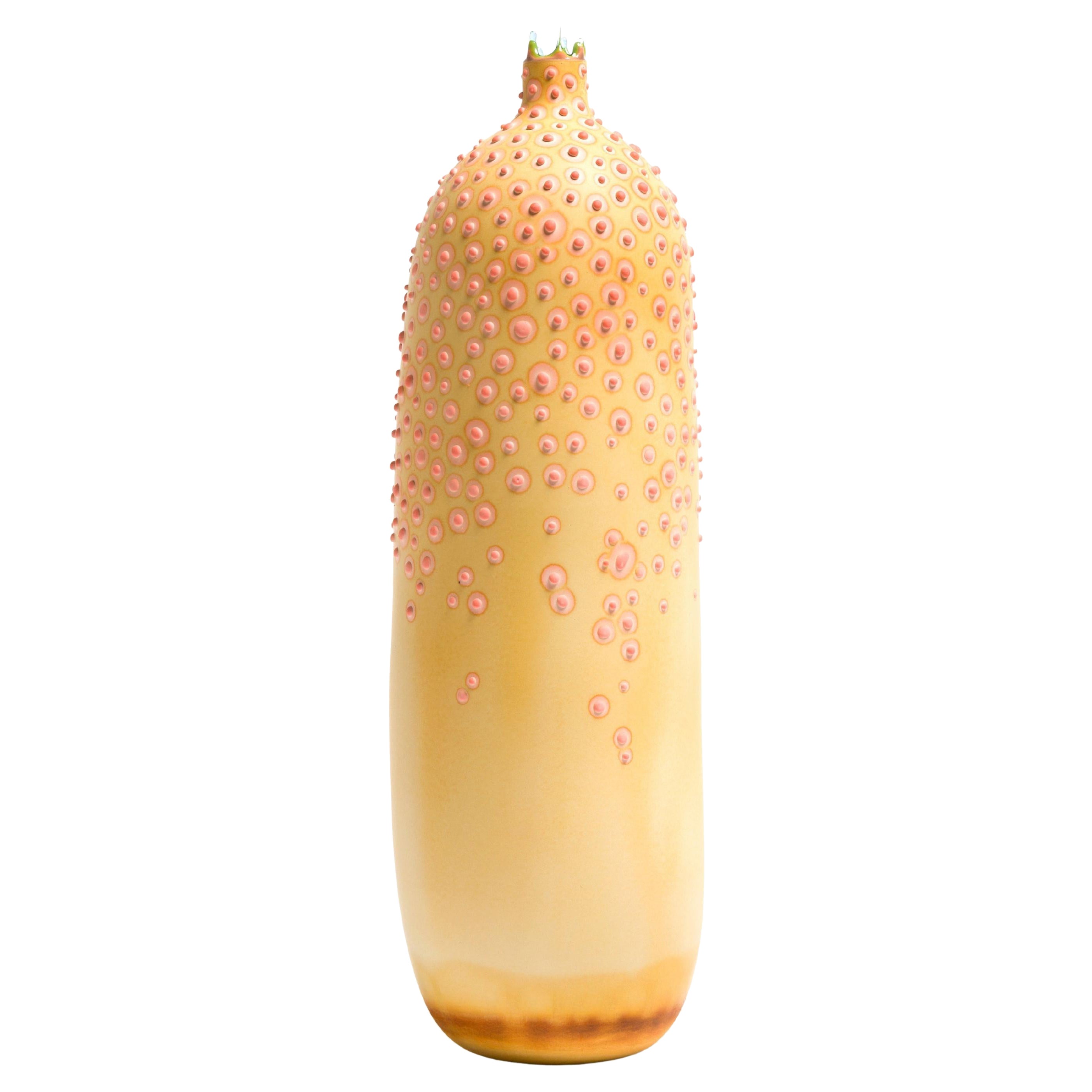 Mustard Dubos Vase by Elyse Graham For Sale