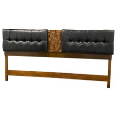 Retro Mid Century Lane Brutalist King Headboard