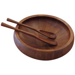 Vintage Large Teak Salad Bowl by Jens Quistgaard for Dansk