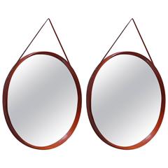 Italian Pair of Round Mirrors 3