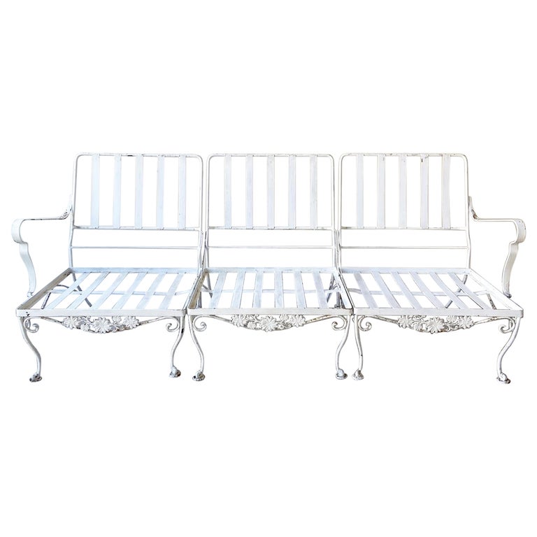 Vintage Wrought Iron Sectional Sofa For Sale at 1stDibs