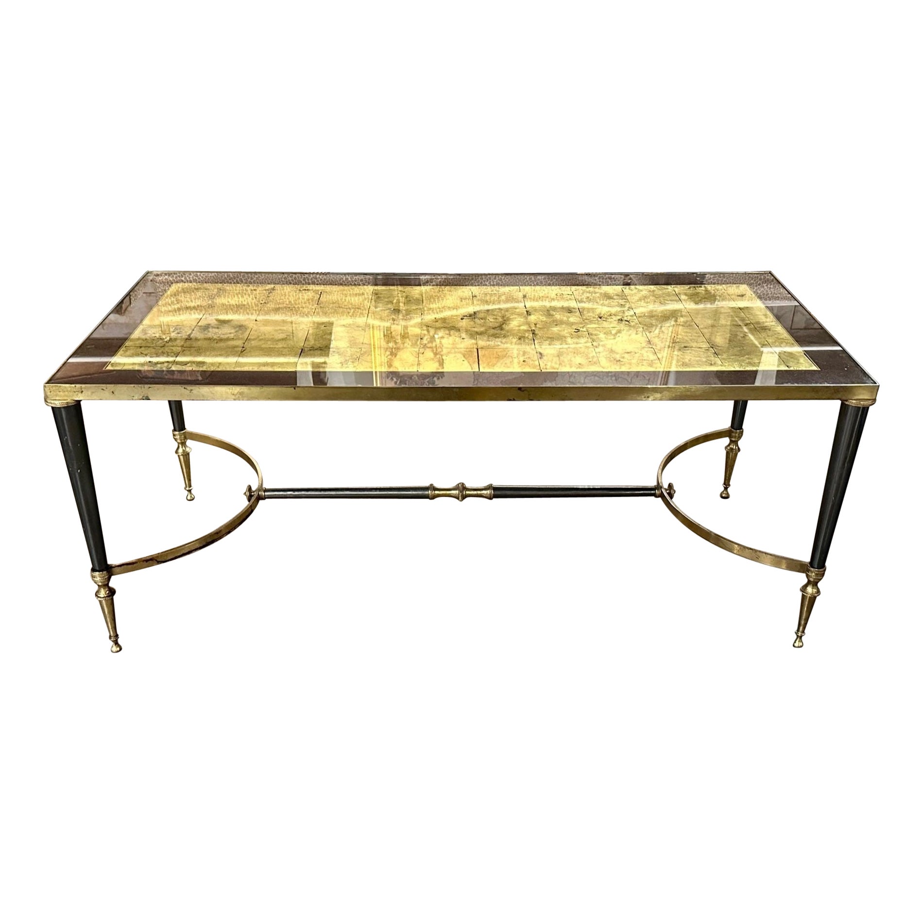 Vintage Italian Jansen Style Coffee Table For Sale