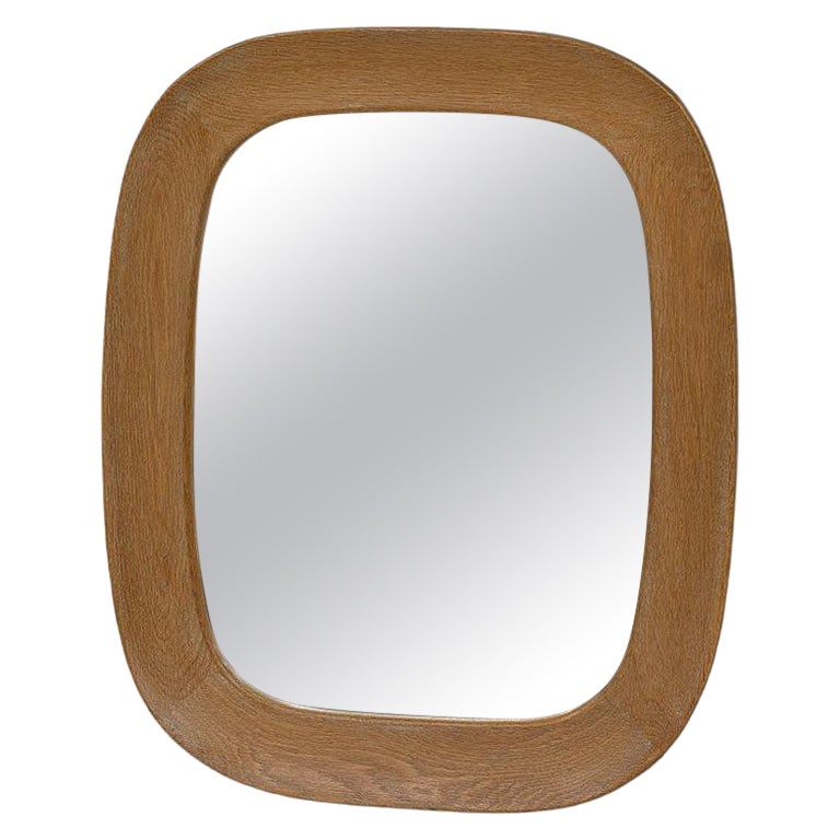 Oak Wall Mirror by Per Argén for Fröseke, Sweden, 1950s