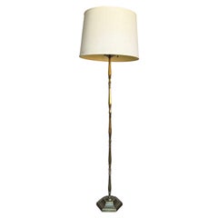 Vintage French Floor Lamp with Hexagonal Base
