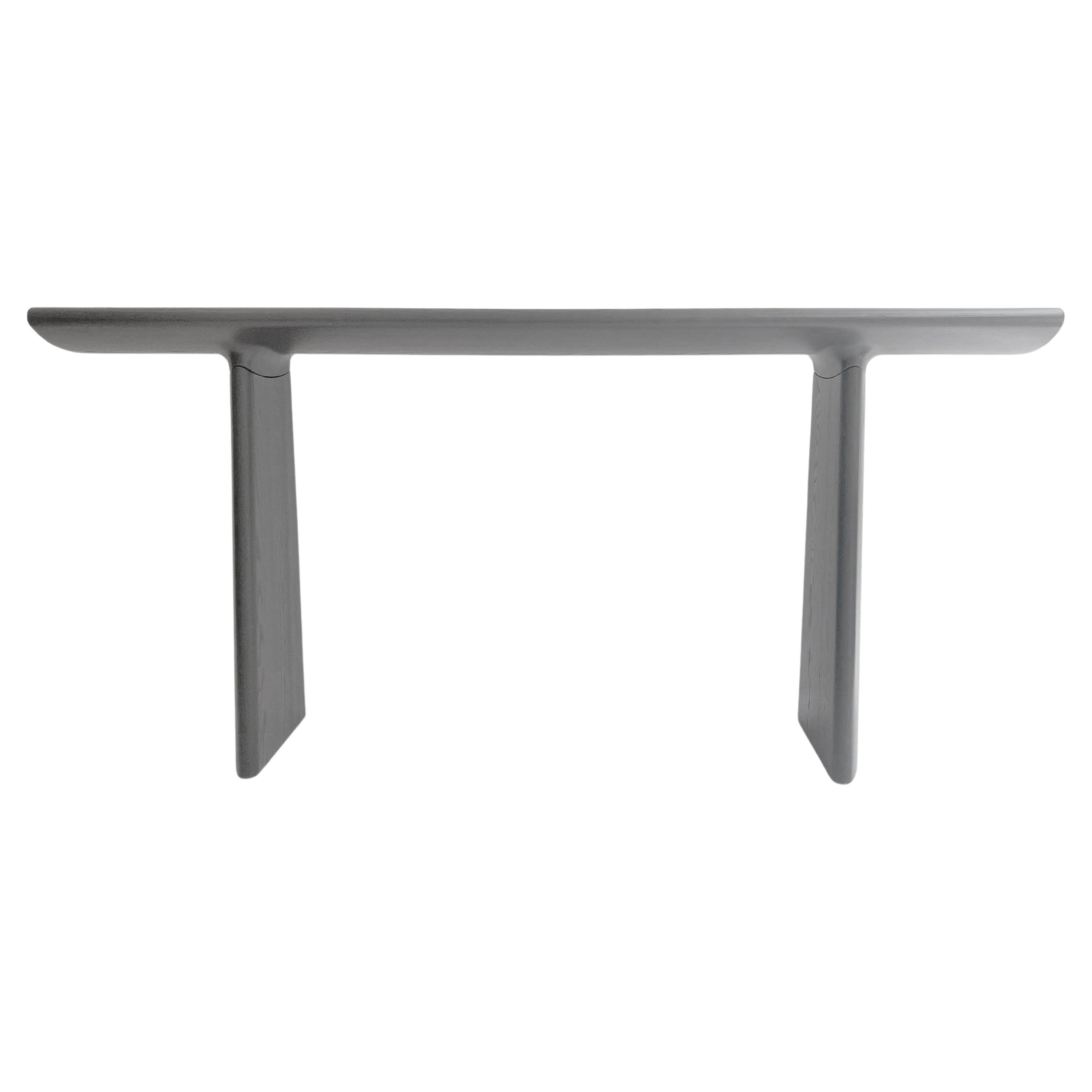 Slate Grey Stained Ash Daiku Console 180 by Victoria Magniant For Sale