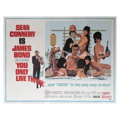 "You Only Live Twice" US Film Poster SUBWAY, Bath Tub, MCGINNIS, James Bond 1967