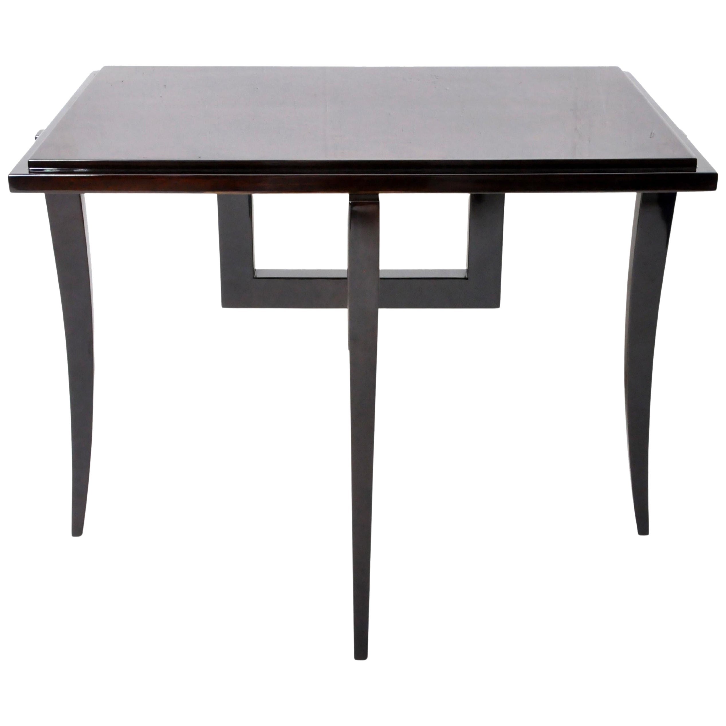 Table d'appoint avec placage de ronce de noyer