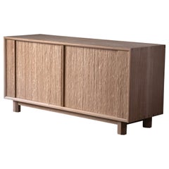 Hand Carved Tambour Credenza